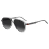 Sonnenbrille mit Doppelbrücke aus transparentem Acetat