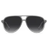 Sonnenbrille mit Doppelbrücke aus transparentem Acetat