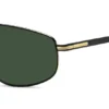 Sonnenbrille mit Doppelbrücke in Schwarz mit goldfarbenen Akzenten
