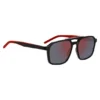 Sonnenbrille mit Doppelbrücke und zweifarbigen Bügelenden