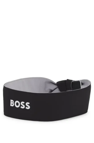 Sport-Stirnband aus Stretch-Twill mit aufgedrucktem Logo