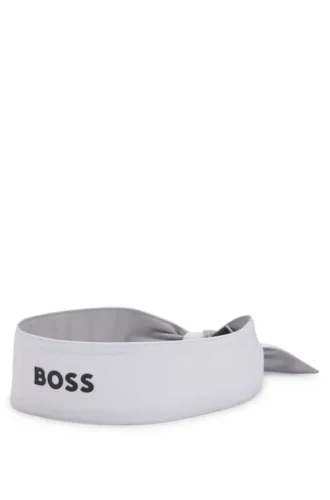 Sport-Stirnband aus Stretch-Twill mit aufgedrucktem Logo