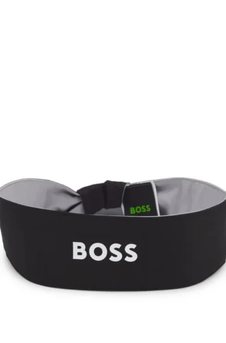 Sport-Stirnband aus Stretch-Twill mit aufgedrucktem Logo