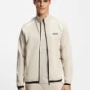 Sportliches Sweatshirt mit Reißverschluss aus Stretch-Gabardine
