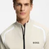 Sportliches Sweatshirt mit Reißverschluss aus Stretch-Gabardine
