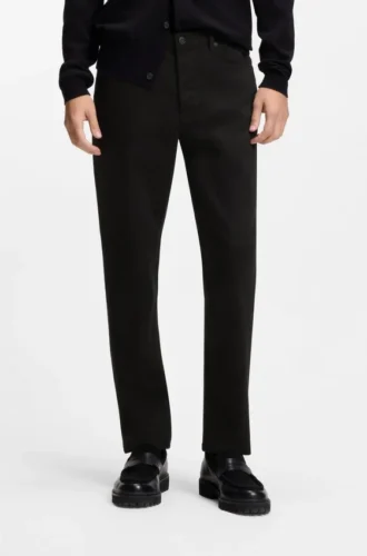 Stay-Black-Jeans in Tapered-Fit aus Stretch-Denim
