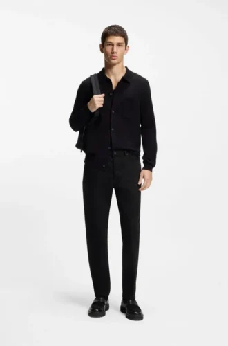 Stay-Black-Jeans in Tapered-Fit aus Stretch-Denim