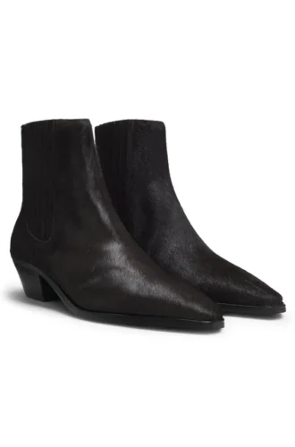 Stiefeletten aus Ponyhaar-Leder