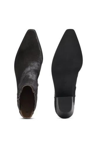 Stiefeletten aus Ponyhaar-Leder