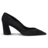 Strass-Pumps aus Satin mit 7 cm Absatz