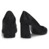 Strass-Pumps aus Satin mit 7 cm Absatz