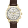 Stratus Chronographenuhr mit braunem Lederarmband