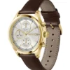 Stratus Chronographenuhr mit braunem Lederarmband