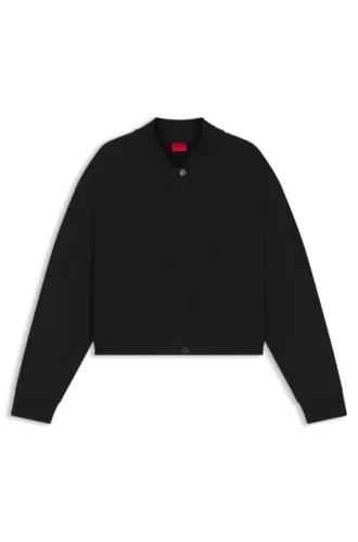 Stretch-Bomberjacke mit verdecktem Verschluss