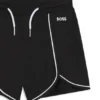 Stretch-Shorts für Kinder mit Logo und Paspelierung Stretch-Shorts für Kinder mit Logo und Paspelierung
