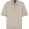 Strick-Polo aus Schurwolle
