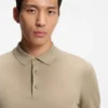 Strick-Poloshirt aus Seide und Baumwolle