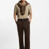 Strick-Poloshirt aus Seide und Baumwolle