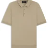 Strick-Poloshirt aus Seide und Baumwolle
