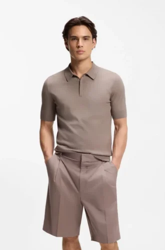 Strick-Pullover mit verdeckter Knopfleiste