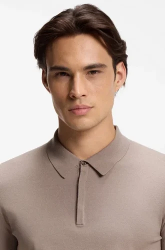 Strick-Pullover mit verdeckter Knopfleiste