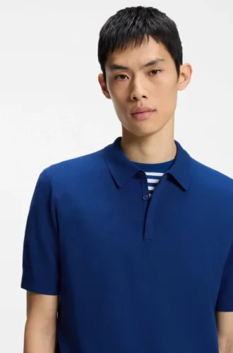 Strick-Pullover mit verdeckter Knopfleiste
