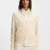 Strickjacke mit geripptem Saum aus Kaschmir