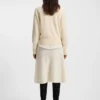 Strickjacke mit geripptem Saum aus Kaschmir