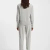 Strickjacke mit geripptem Saum aus Kaschmir