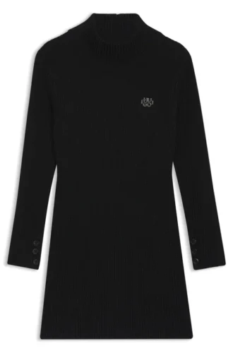 Strickkleid für Kinder mit gestapeltem Logo