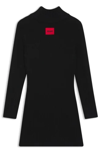 Strickkleid für Kinder mit gestapeltem Logo