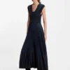 Strickkleid mit Plissee-Rockteil