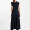 Strickkleid mit Plissee-Rockteil