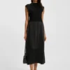 Strickkleid mit Satinrock