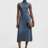 Strickkleid mit Satinrock