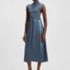 Strickkleid mit Satinrock