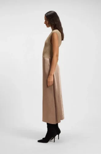 Strickkleid mit Satinrock