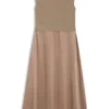 Strickkleid mit Satinrock