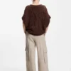 Strickoberteil aus Baumwollmischung mit Zopfmuster