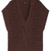 Strickoberteil aus Baumwollmischung mit Zopfmuster