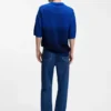 Strickpullover aus Baumwolle mit Dip-Dye-Effekt