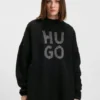 Strickpullover mit funkelndem, übereinanderliegendem Logo
