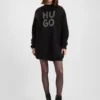 Strickpullover mit funkelndem, übereinanderliegendem Logo
