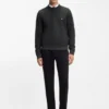 Strickpullover mit gestapeltem Logo