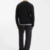 Strickpullover mit gestapeltem Logo