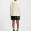 Strickpullover mit gesticktem Logo