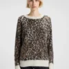 Strickpullover mit Leoparden-Jacquard