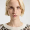 Strickpullover mit Leoparden-Jacquard
