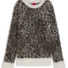 Strickpullover mit Leoparden-Jacquard