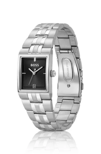 Strivo-Uhr aus Edelstahl mit Streifendetail